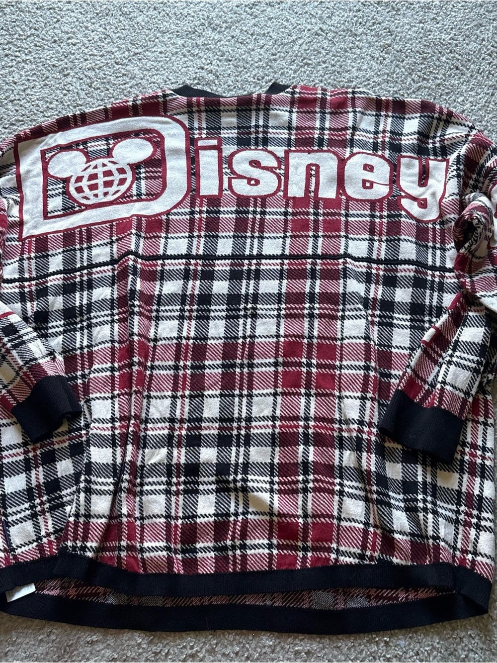 Walt Disney World Spirit Jersey Sweater Buffalo Plaid XXL Red Black